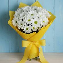 Букет цветов из:  Хризантемы #REPLACE_PRED# Новозаведенном