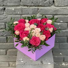 Цветочная композиция из Розы в коробке в Новозаведенном