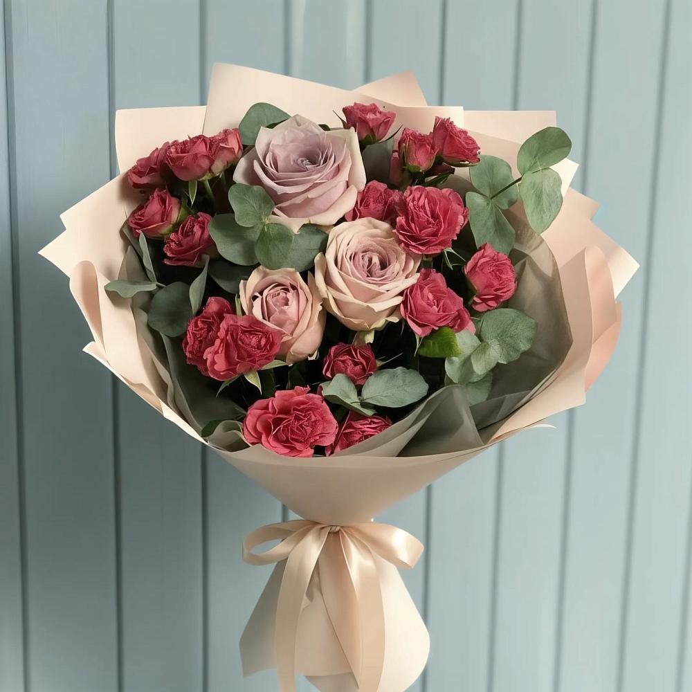 Букет цветов из: Гвоздики и Розы в Новозаведенном