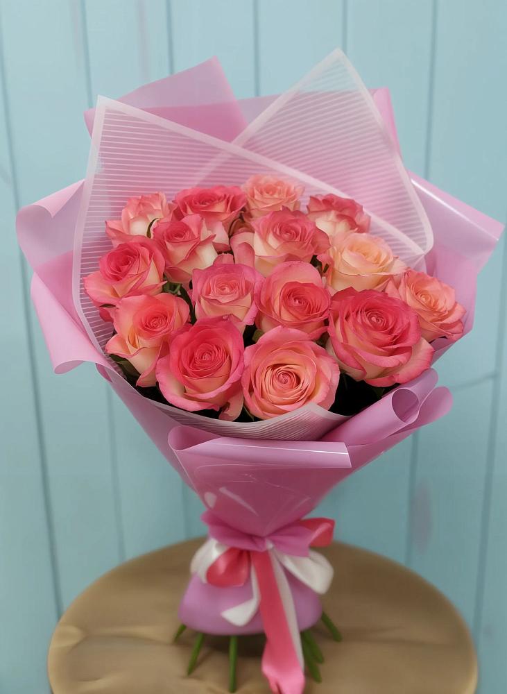 Букет 15 Розовых роз Равель в Новозаведенном