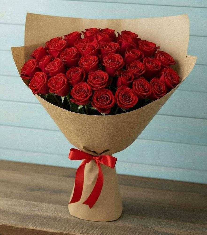 Букет Красные розы Милано в Новозаведенном