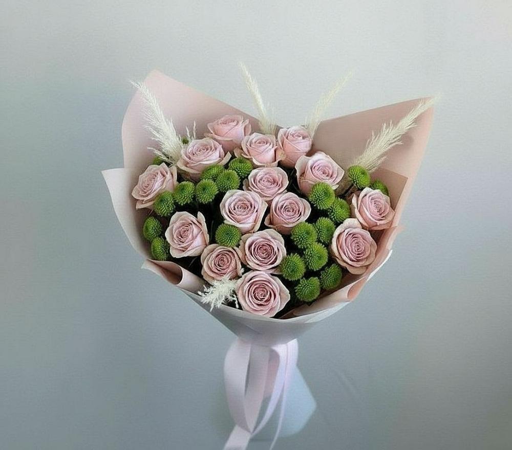 Букет цветов из: Розы и Хризантемы в Новозаведенном