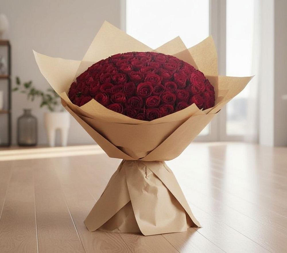 Букет 101 Красная роза в Новозаведенном