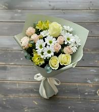 Букет цветов из:  Альстромерии, Розы и Хризантемы в Новозаведенном