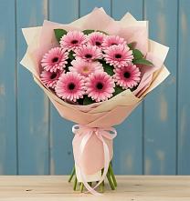 Букет цветов из:  Герберы #REPLACE_PRED# Новозаведенном